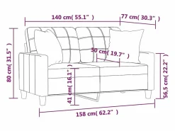Sale Sofá de 2 plazas con cojines cuero sintético tinto 140 cm Sofás De Piel Sintética