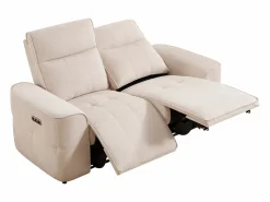 Best Vente-unique Sofá de 2 plazas con relax eléctrico en chenilla SCAMOCO Beige
