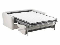 New Maison Céphy Sofá de 3 plazas convertible exprés tejido chenilla 13 cm DOVENA de Beige