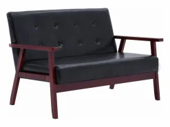 Discount Sofá de 2 plazas cuero sintético Todos Los Sofás|Sofá Vintage