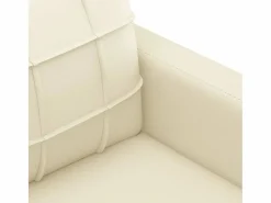 Online Clicnbuy Sofá de 2 plazas de cuero sintético color 140 cm Crema
