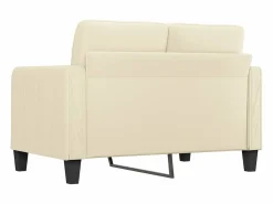 vidaxl Sofá de 2 plazas de cuero sintético color 120 cm Crema