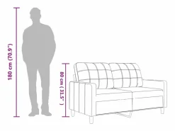 vidaxl Sofá de 2 plazas de cuero sintético vino 120 cm