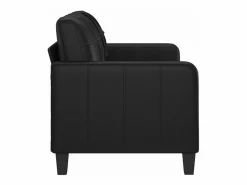 Outlet Clicnbuy Sofá de 2 plazas de cuero sintético 140 cm Negro
