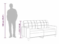 vidaxl Sofá de 2 plazas de cuero sintético vino 140 cm