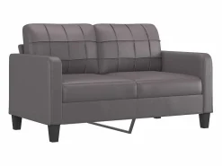 vidaxl Sofá de 2 plazas de cuero sintético 140 cm Gris