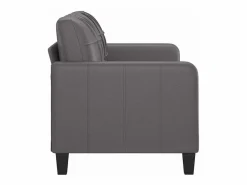 vidaxl Sofá de 2 plazas de cuero sintético 140 cm Gris
