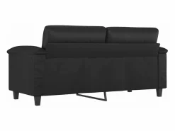 Best Clicnbuy Sofá de 2 plazas de cuero sintético 140 cm Negro