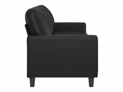 Clearance Clicnbuy Sofá de 3 plazas de cuero sintético 180 cm Negro