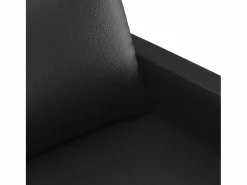 Clearance Clicnbuy Sofá de 3 plazas de cuero sintético 180 cm Negro