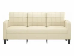 Clicnbuy Sofá de 3 plazas de cuero sintético color 180 cm