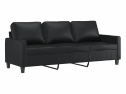 vidaxl Sofá de 3 plazas de cuero sintético 180 cm