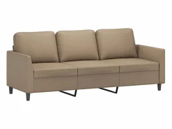 Clearance Sofá de 3 plazas de cuero sintético color capuchino 180 cm Todos Los Sofás|Sofá - 3 Plazas