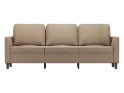 Clearance Sofá de 3 plazas de cuero sintético color capuchino 180 cm Todos Los Sofás|Sofá - 3 Plazas