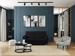 LINEA SOFA Sofá de 2 plazas de piel de becerro THIBAULT