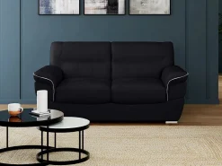 LINEA SOFA Sofá de 2 plazas de piel de becerro THIBAULT