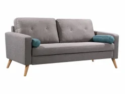 Hot Vente-unique Sofá de 3 plazas de tela - jaspeado - TATUM Gris