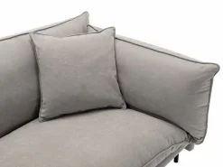 Vente-unique Sofá de 3 plazas de tela color . Asiento de plumas. CORFINO