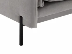 Vente-unique Sofá de 3 plazas de tela color . Asiento de plumas. CORFINO