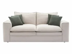 Sale Vente-unique Sofá de 3 plazas de tela color desenfundable PORALO Beige