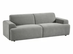 Vente-unique Sofá de 3 plazas de tela color elegante y moderno ARFURO Gris