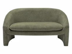 Vente-unique Sofá de 2 plazas de tela color estilo diseño OSSANA