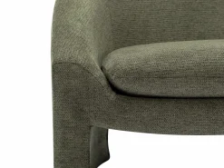 Vente-unique Sofá de 2 plazas de tela color estilo diseño OSSANA