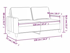 New Sofá de 2 plazas de tela color 120 cm Todos Los Sofás|Sofá - 2 Plazas