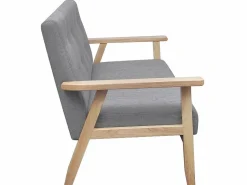 Hot Sofá de 2 plazas de tela PWFG73001 Gris claro