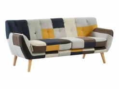 Hot Sofá de 3 plazas de tela patchwork estilo escandinavo SERTI II Sofá - 3 Plazas