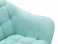 Vente-unique Sofá de 2 plazas de tela verde agua acolchado. Estilo escandinavo. CASERTA Verde almendra