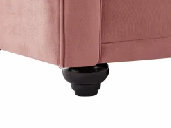 Vente-unique Sofá de 2 plazas de terciopelo rosa pastel CHESTERFIELD