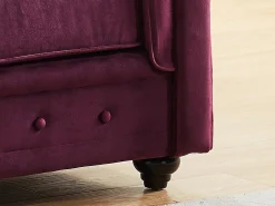 Discount Sofá de 3 plazas de terciopelo color ciruela CHESTERFIELD Sofás Chesterfield
