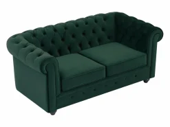 Online Sofá de 2 plazas de terciopelo CHESTERFIELD Sofá Vintage|Sofá De Terciopelo