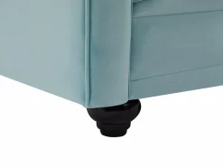 Vente-unique Sofá de 2 plazas de terciopelo azul pastel CHESTERFIELD