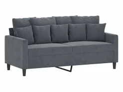 Discount Sofá de 2 plazas de terciopelo oscuro 140 cm Sofá De Terciopelo|Sofá - 2 Plazas