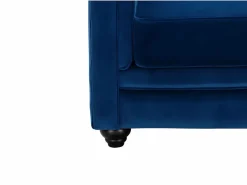Outlet Vente-unique Sofá de 3+2 plazas de terciopelo Azul real CHESTERFIELD Azul elu00e9ctrico