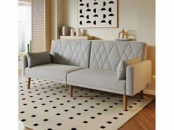 OKWISH Sofá de 2 plazas de terciopelo , con respaldo y reposabrazos ajustables, de diseño moderno, para salón o dormitorio