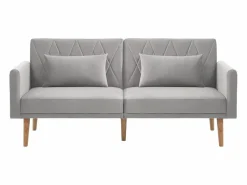 OKWISH Sofá de 2 plazas de terciopelo , con respaldo y reposabrazos ajustables, de diseño moderno, para salón o dormitorio