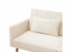 OKWISH Sofá de 2 plazas de terciopelo , con respaldo y reposabrazos ajustables, de diseño moderno, para salón o dormitorio