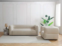 Outlet Sofá de 3 plazas en tejido chenilla producto eco-responsable TALIENA Sofá - 3 Plazas