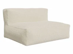 Discount Vente-unique Sofá de 2 plazas en tela bouclé color NOUMARA Blanco roto