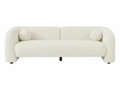 Clearance Vente-unique Sofá de 3 plazas en tela bouclé color blanco OVOTAS Marfil