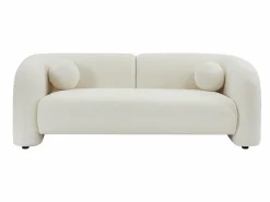 Sale Vente-unique Sofá de 2 plazas en tela bouclé blanco OVOTAS Marfil