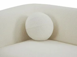 Sale Vente-unique Sofá de 2 plazas en tela bouclé blanco OVOTAS Marfil