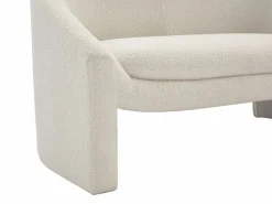 Vente-unique Sofá de 2 plazas en tela bouclé color OSSANA