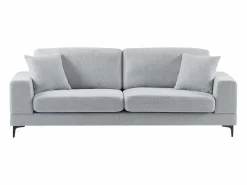 Discount Vente-unique Sofá de 3 plazas en tela texturizada JAMOLO Gris claro