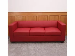 Best Sofá de 3 plazas Lille, Cuero sintético, Sofás De Piel Sintética