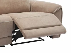 Vente-unique Sofá de 3 plazas reclinable eléctrico de tela color DJARALO