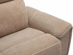 Vente-unique Sofá de 3 plazas reclinable eléctrico de tela color DJARALO